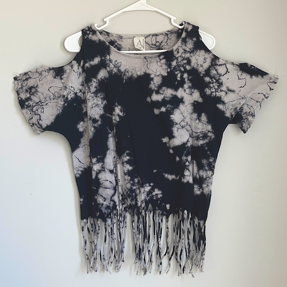 Tie-Dye Rugged Open Shoulder Tee